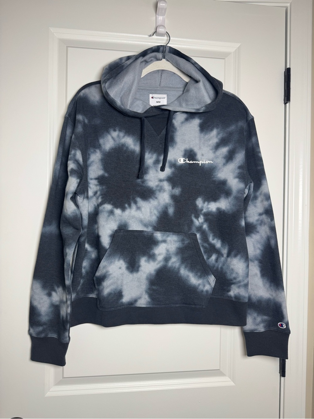 Champion Black & Gray Tie-Dye Pullover Hoodie